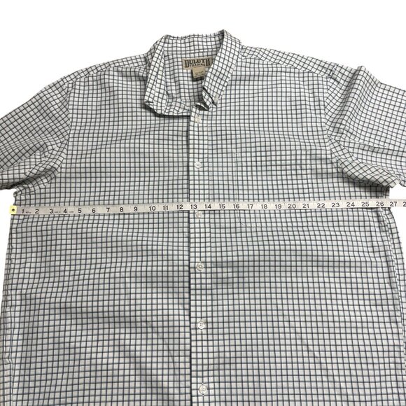 DULUTH TRADING CO SHIRT BLUE CHECK BUTTON UP MENS XL TALL 100% COTTON CASUAL - Picture 5 of 8